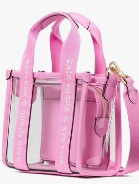 Kate Spade Kip Clear Mini Tote - Surf Pink (NWT)